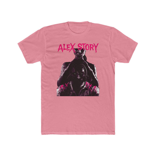 Cotton T-Shirt (Unisex) - Alex Story Sister Sinister (Black/Pink/Indigo)