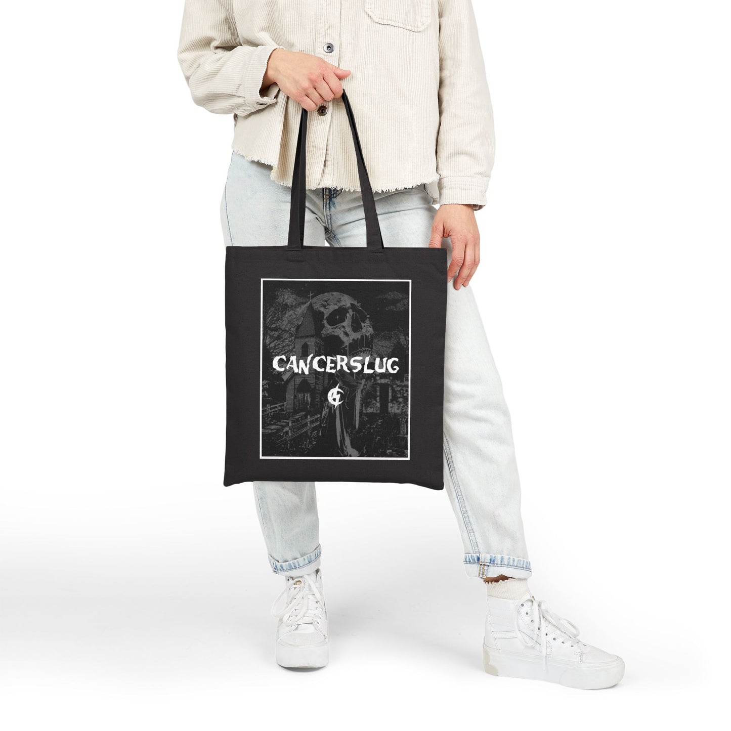 Cotton Canvas Tote Bag - Cancerslug Necromancer