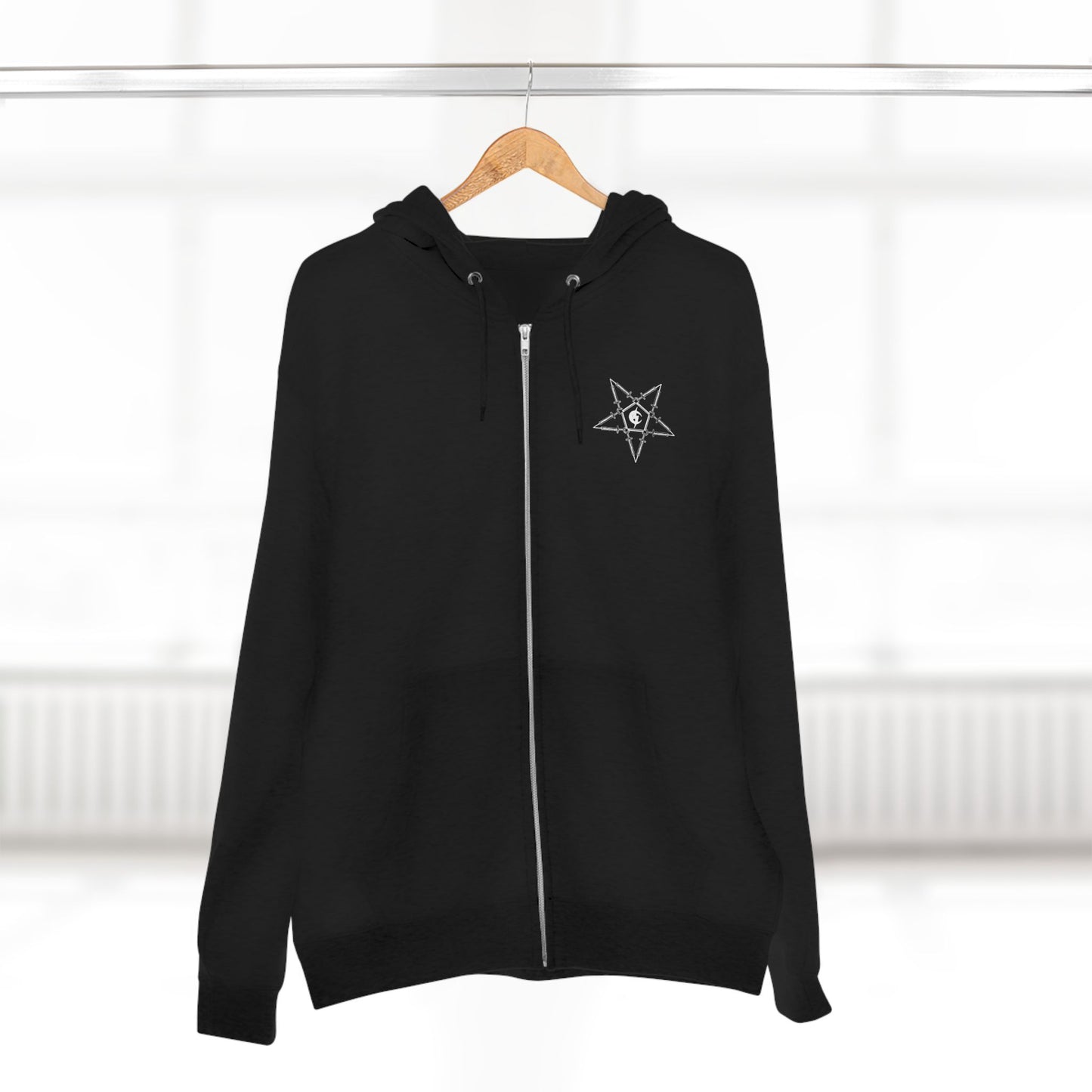 Unisex Zip Hoodie Jacket - Cancerslug Rootwork (Front) / Necromancer (Back)