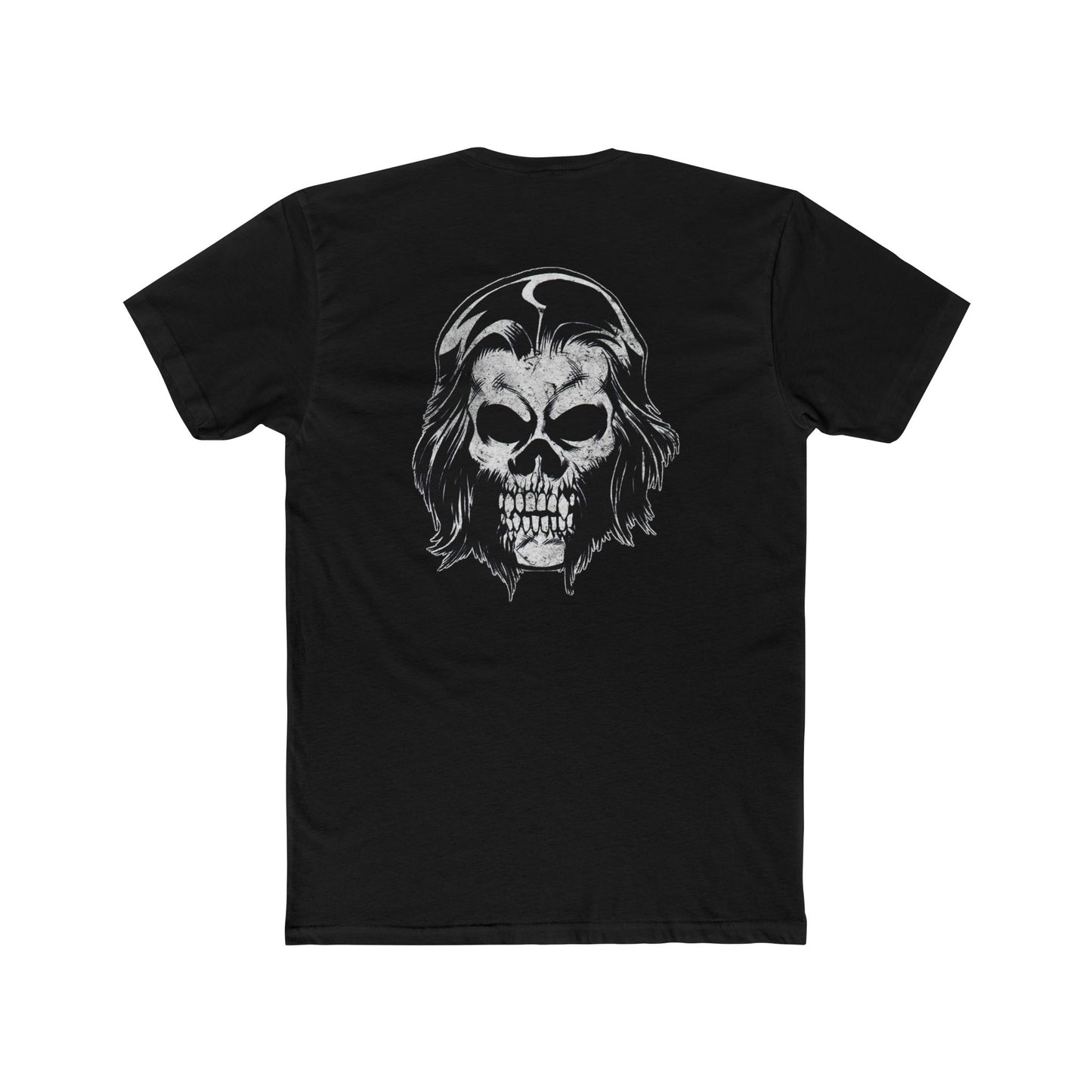 Cotton T-Shirt (Unisex) - CS Chest Logo (Front) & Alex Skull (Back)
