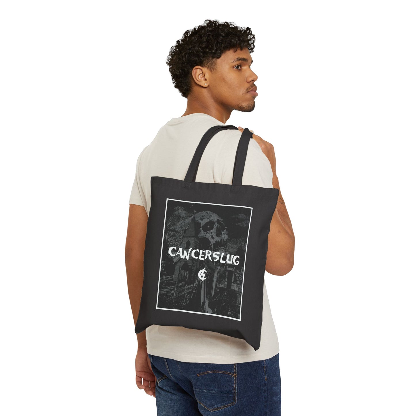 Cotton Canvas Tote Bag - Cancerslug Necromancer