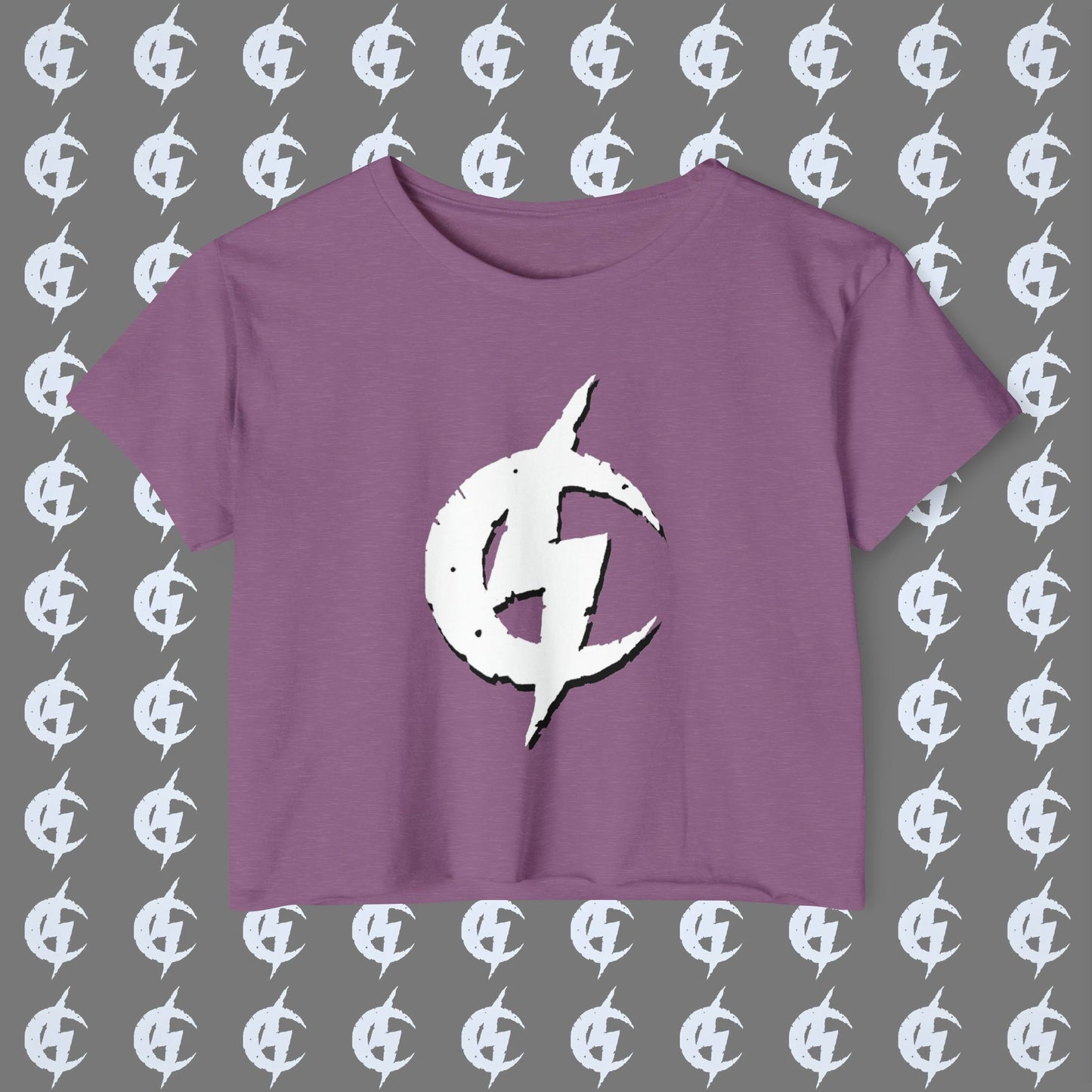 Cropped Tee - Large CS Logo (Black/White/Green/Pink/Purple)