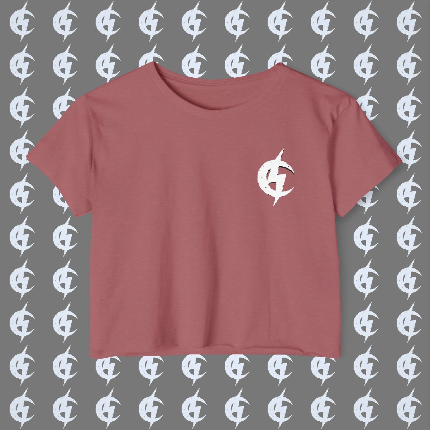 Cropped Tee - Small Chest CS Logo (Black/White/Green/Pink/Purple)