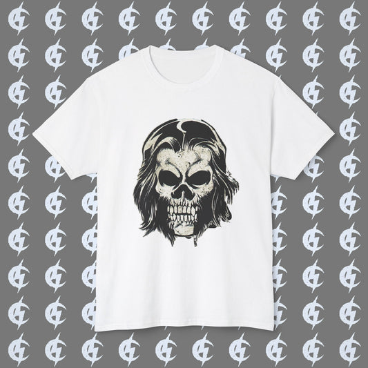 Cotton T-Shirt (Unisex) - Alex Skull (Black/White/Pink)