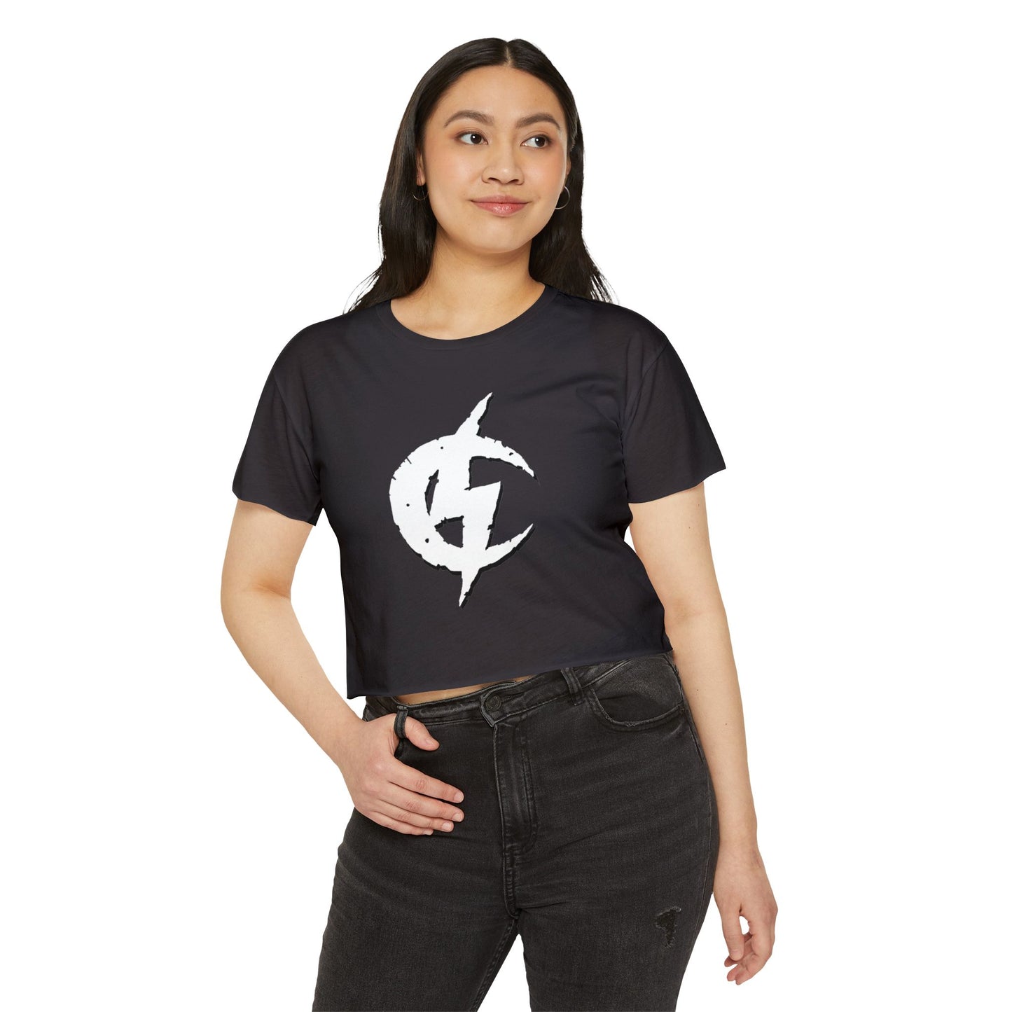 Cropped Tee - Large CS Logo (Black/White/Green/Pink/Purple)