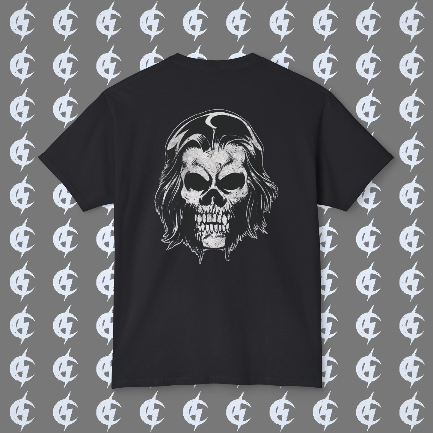 Cotton T-Shirt (Unisex) - CS Chest Logo (Front) & Alex Skull (Back)