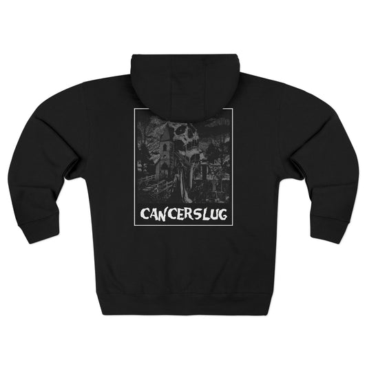 Unisex Zip Hoodie Jacket - Cancerslug Rootwork (Front) / Necromancer (Back)
