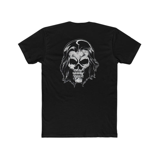 Cotton T-Shirt (Unisex) - CS Chest Logo (Front) & Alex Skull (Back)
