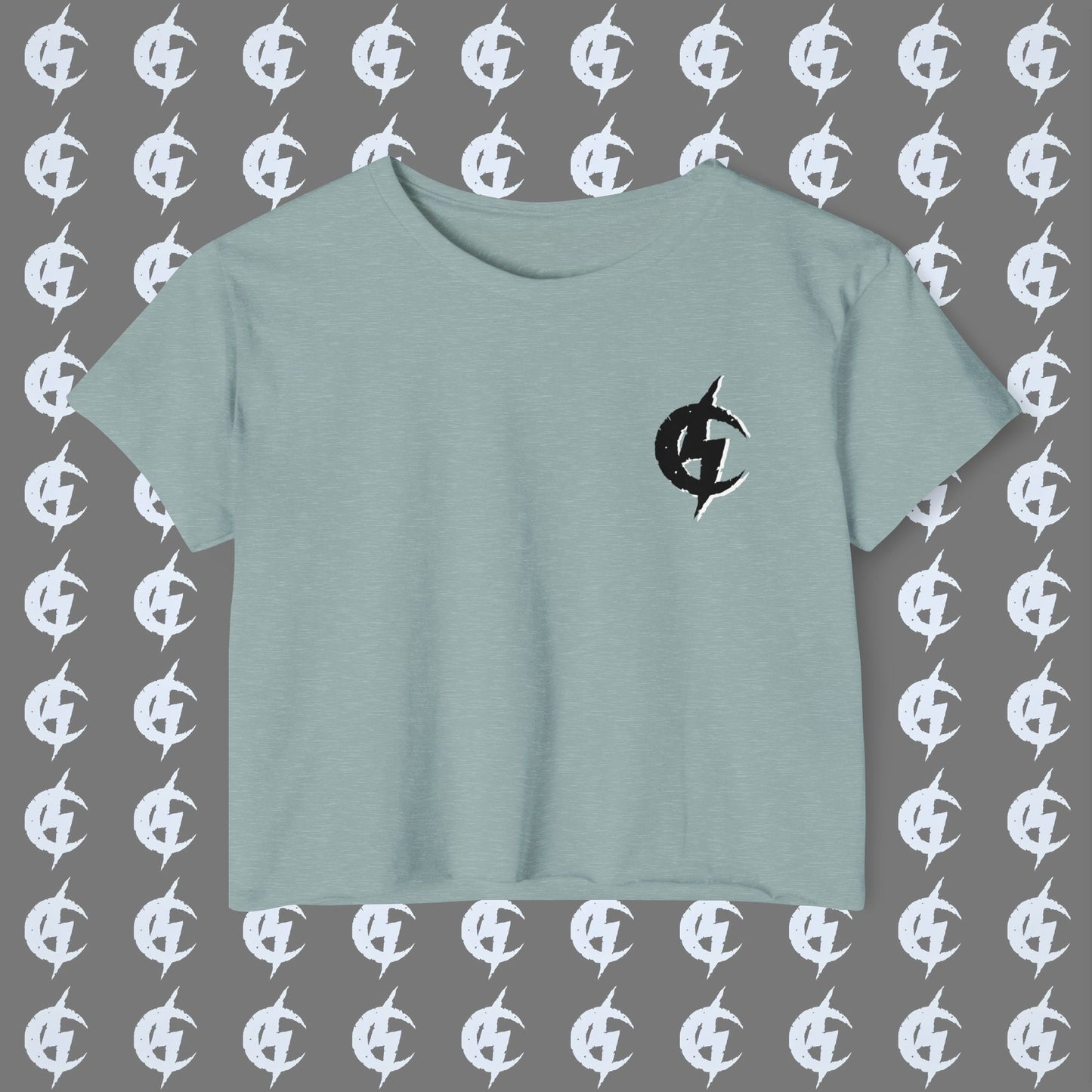 Cropped Tee - Small Chest CS Logo (Black/White/Green/Pink/Purple)