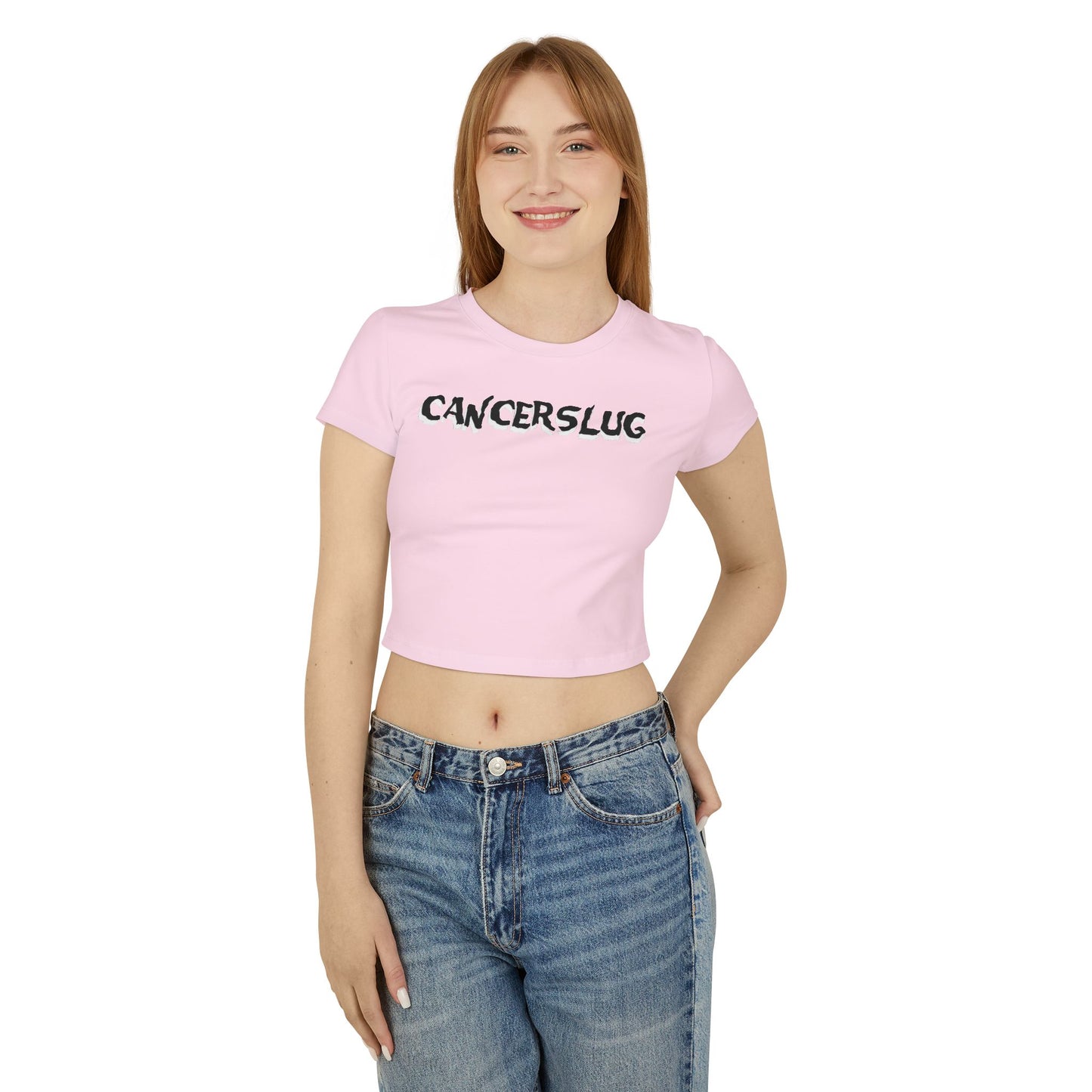 Cropped Tee - Cancerslug (Black/White/Pink/Sand)