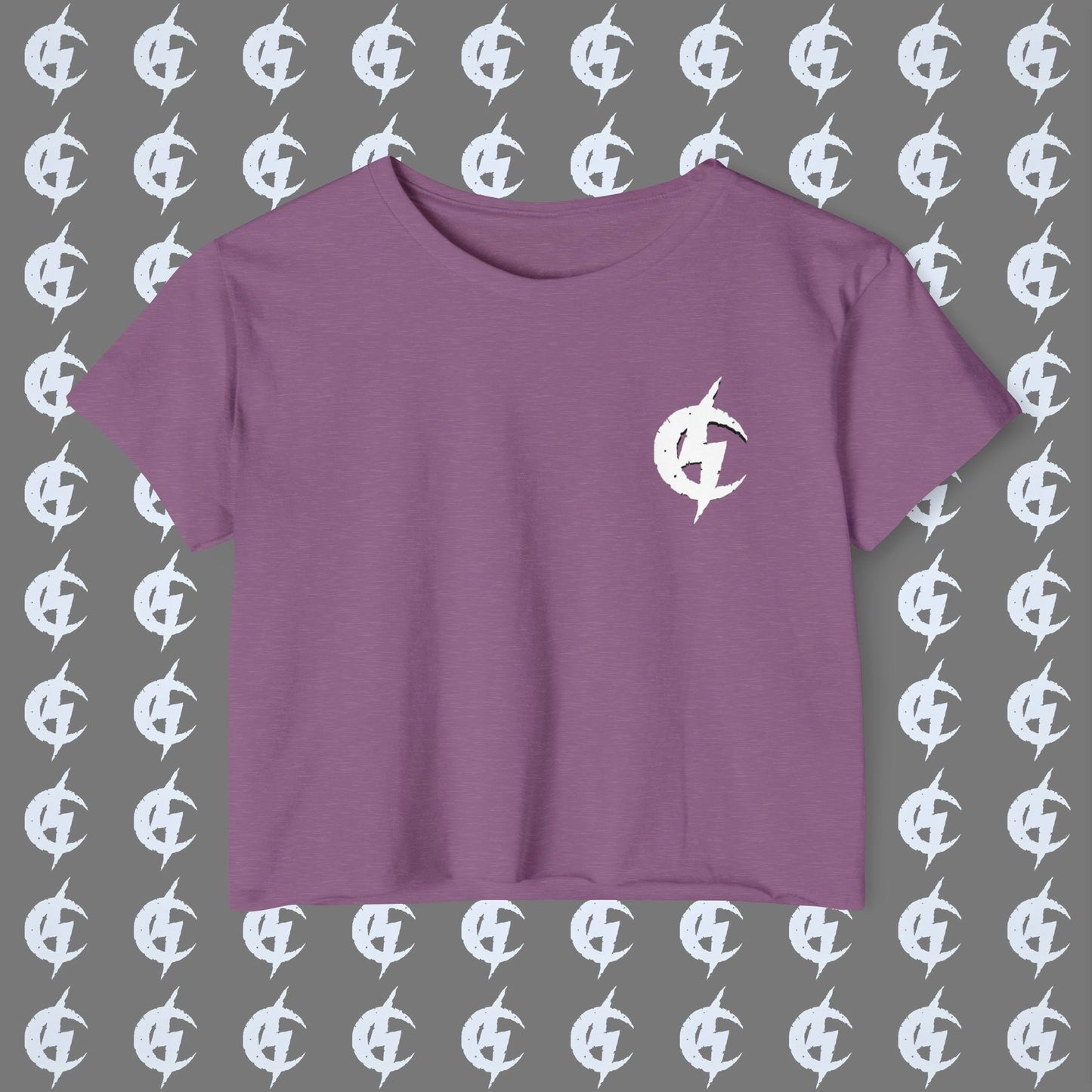 Cropped Tee - Small Chest CS Logo (Black/White/Green/Pink/Purple)