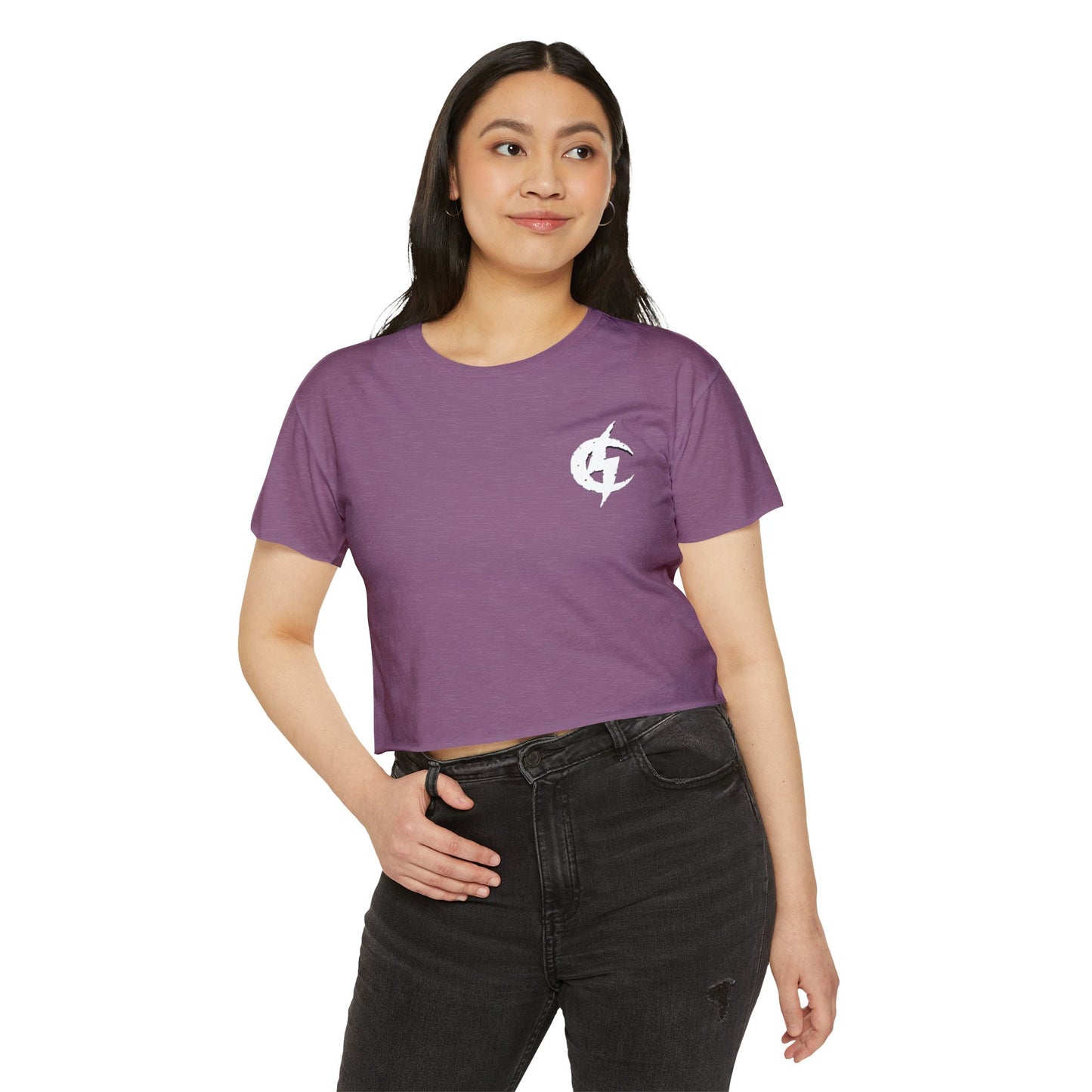 Cropped Tee - Small Chest CS Logo (Black/White/Green/Pink/Purple)