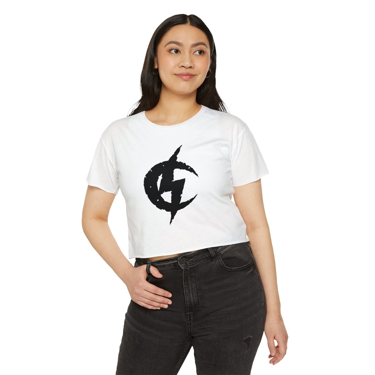 Cropped Tee - Large CS Logo (Black/White/Green/Pink/Purple)