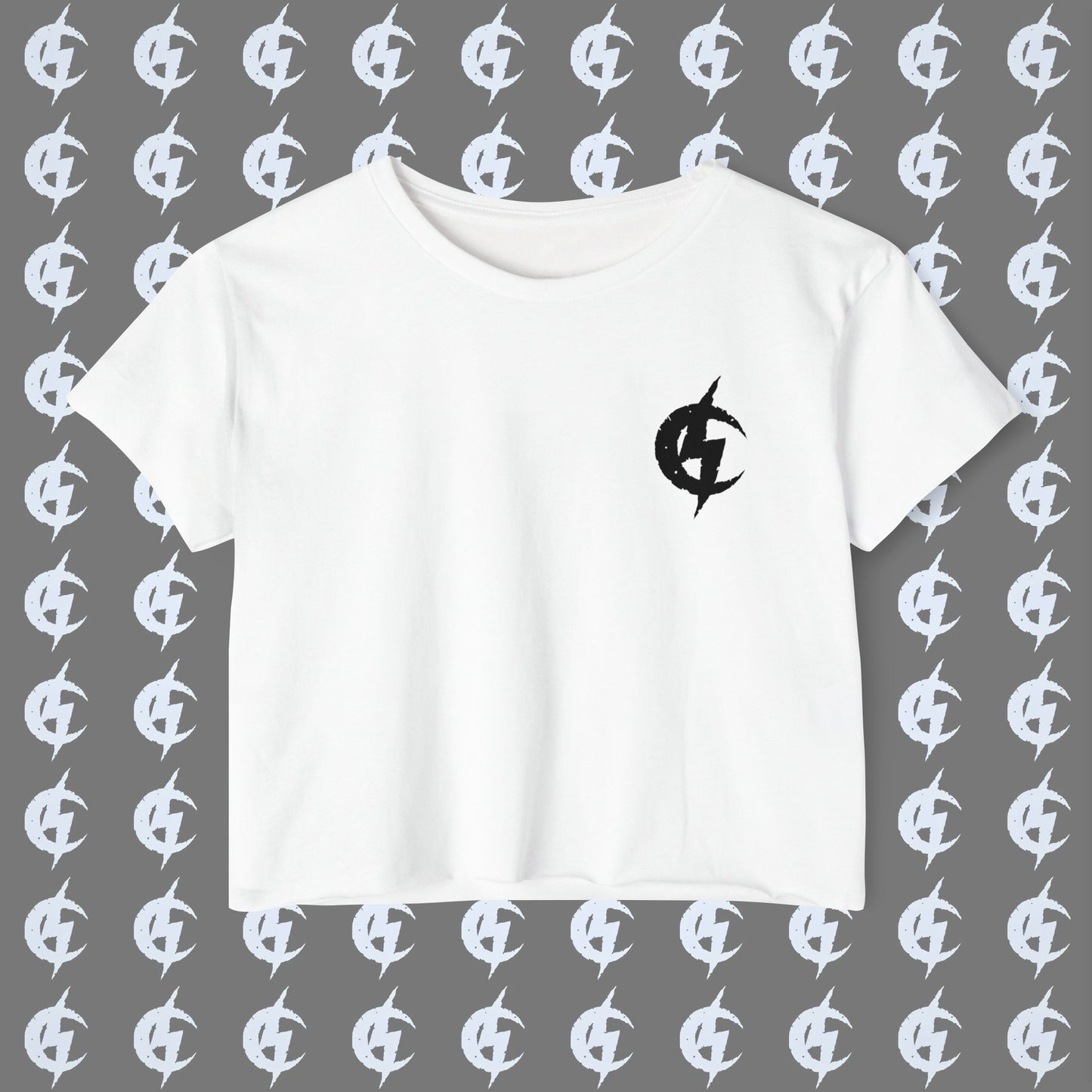 Cropped Tee - Small Chest CS Logo (Black/White/Green/Pink/Purple)